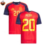 Spain World Cup 2026 PEDRI 20 Home Men Replica Football Shirt