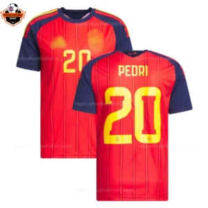 Spain World Cup 2026 PEDRI 20 Home Men Replica Football Shirt
