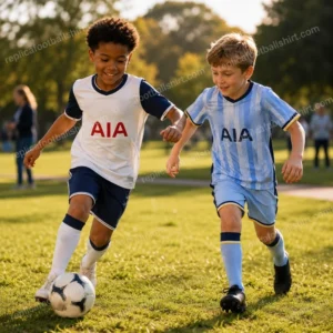 Tottenham 2024/25 Gift Bundle – Home and Away Fan-Version Kids Football Kits (With Socks) - details (1)