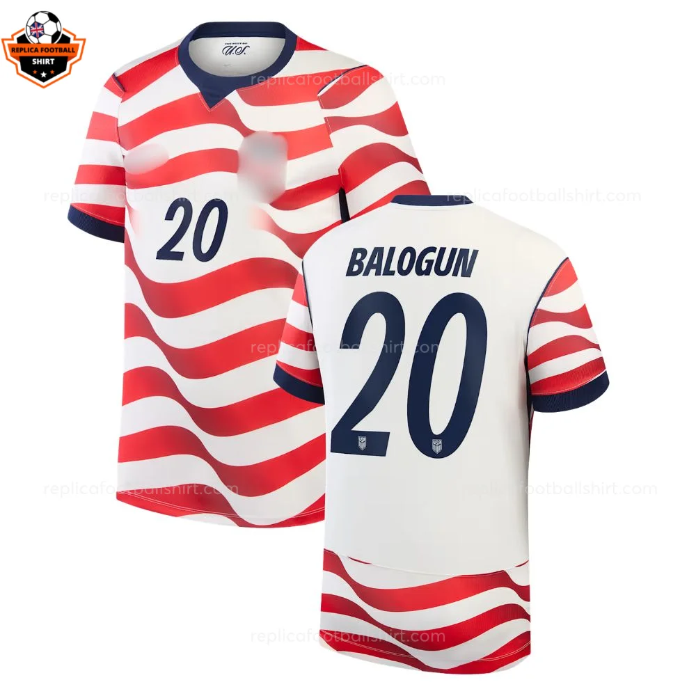 USA World Cup 2026 BALOGUN 20 Home Men Replica Football Shirt