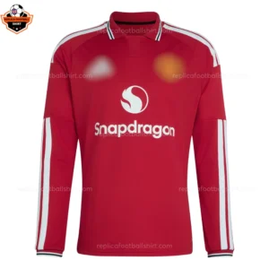 Manchester United Home Men Replica Football Shirt 2027/28 Long Sleeve