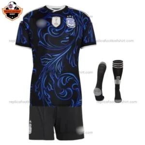 Argentina World Cup 2026 Gift Bundle – Home and Away Fan-Version Kids Football Kits - front away view