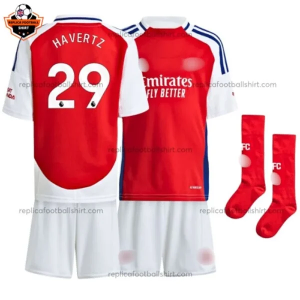 Arsenal Home Kid Replica Football Kit 2024/25 HAVERTZ 29 Printed