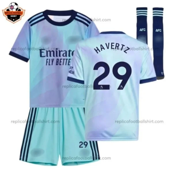 Arsenal Third Kid Replica Football Kit 2024/25 HAVERTZ 29 Printed