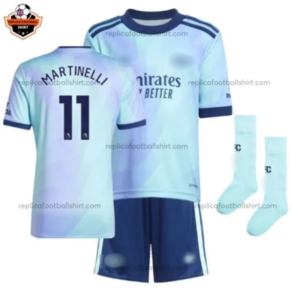 Arsenal Third Kid Replica Football Kit 2024/25 MARTINELLI 11 Printed