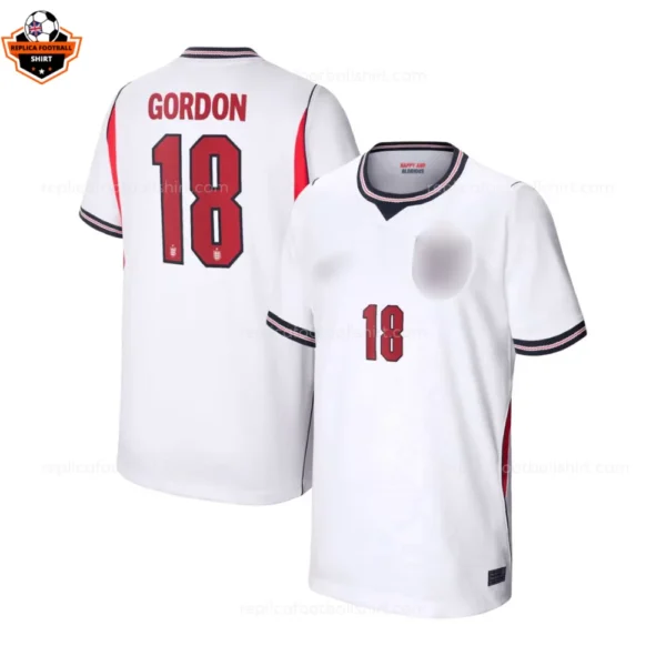 England World Cup 2026 GORDON 18 Home Men Replica Football Shirt