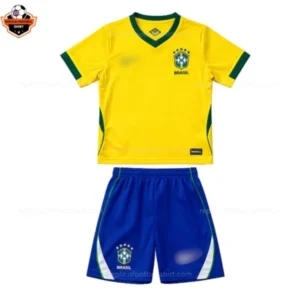 England and Brazil World Cup 2026 Gift Bundle - Home Fan-Version Kids Football Kits - front view