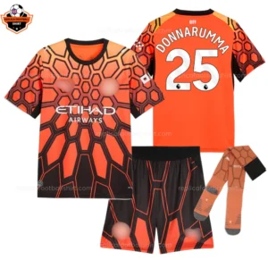 Manchester City DONNARUMMA 25 Orange Goalkeeper Kid Replica Football Kit 2026/27