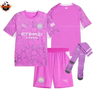 Manchester City Purple Goalkeeper Kid Replica Football Kit 2026/27 - over view