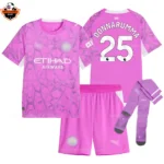 Manchester City DONNARUMMA 25 Purple Goalkeeper Kid Replica Football Kit 2026/27