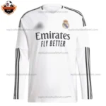 Real Madrid Home Men Replica Football Shirt 24/25 Long Sleeve
