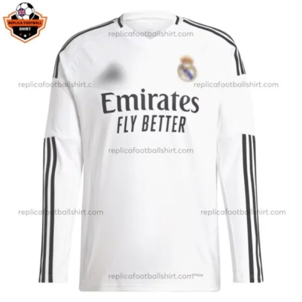 Real Madrid Home Men Replica Football Shirt 24/25 Long Sleeve