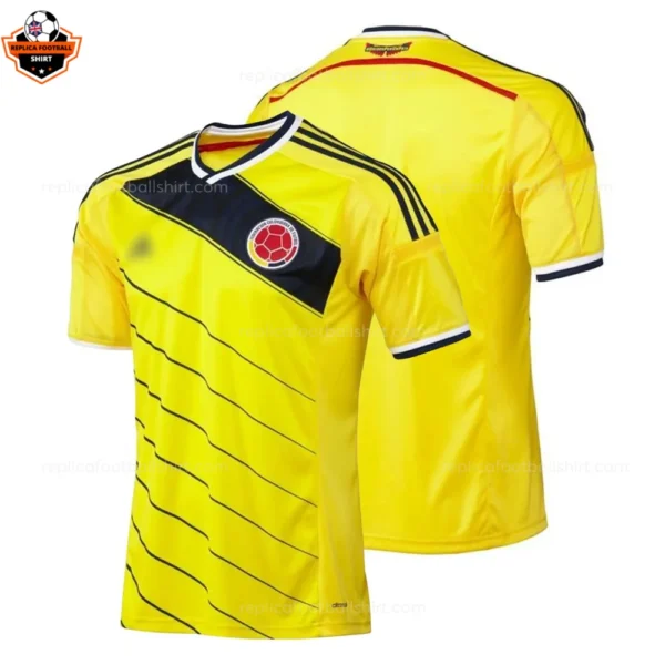 Retro Colombia Home Men Replica Football Shirt 2014
