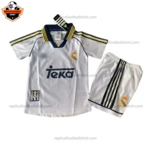 Retro Real Madrid Home Kid Replica Football Kit 1998/00