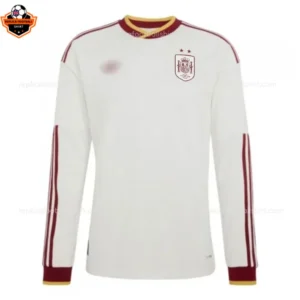 Spain World Cup 2026 Away Long Sleeve Men Replica Football Shirt - front view