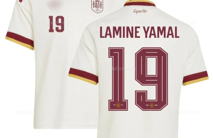 Spain LAMINE YAMAL 19 Away Men Replica Shirt 2026 - over view
