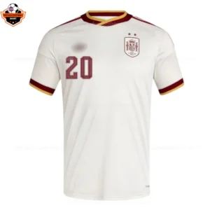 Spain World Cup 2026 PEDRI 20 Away Men Replica Football Shirt - front view