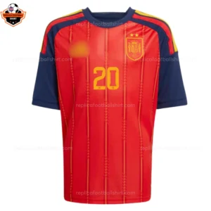 Spain World Cup 2026 PEDRI 20 Home Men Replica Football Shirt - front view