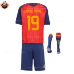 Spain World Cup 2026 LAMINE YAMAL 19 Home Kid Replica Football Kit