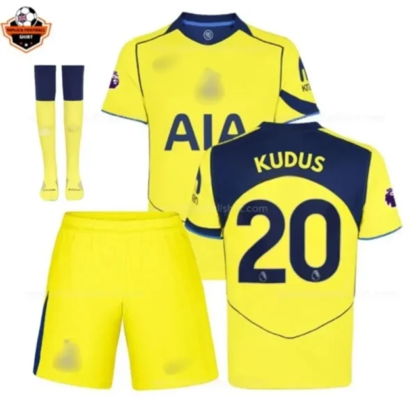 Tottenham Hotspur KUDUS 20 Third Replica Football Kit 2025/26