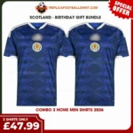 Scotland World Cup 2026 Gift Bundle - 2 Home Fan-Version Men Football Shirts