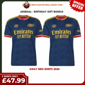 Arsenal 2026/27 Gift Bundle - 2 Away Fan-Version Men Football Shirts