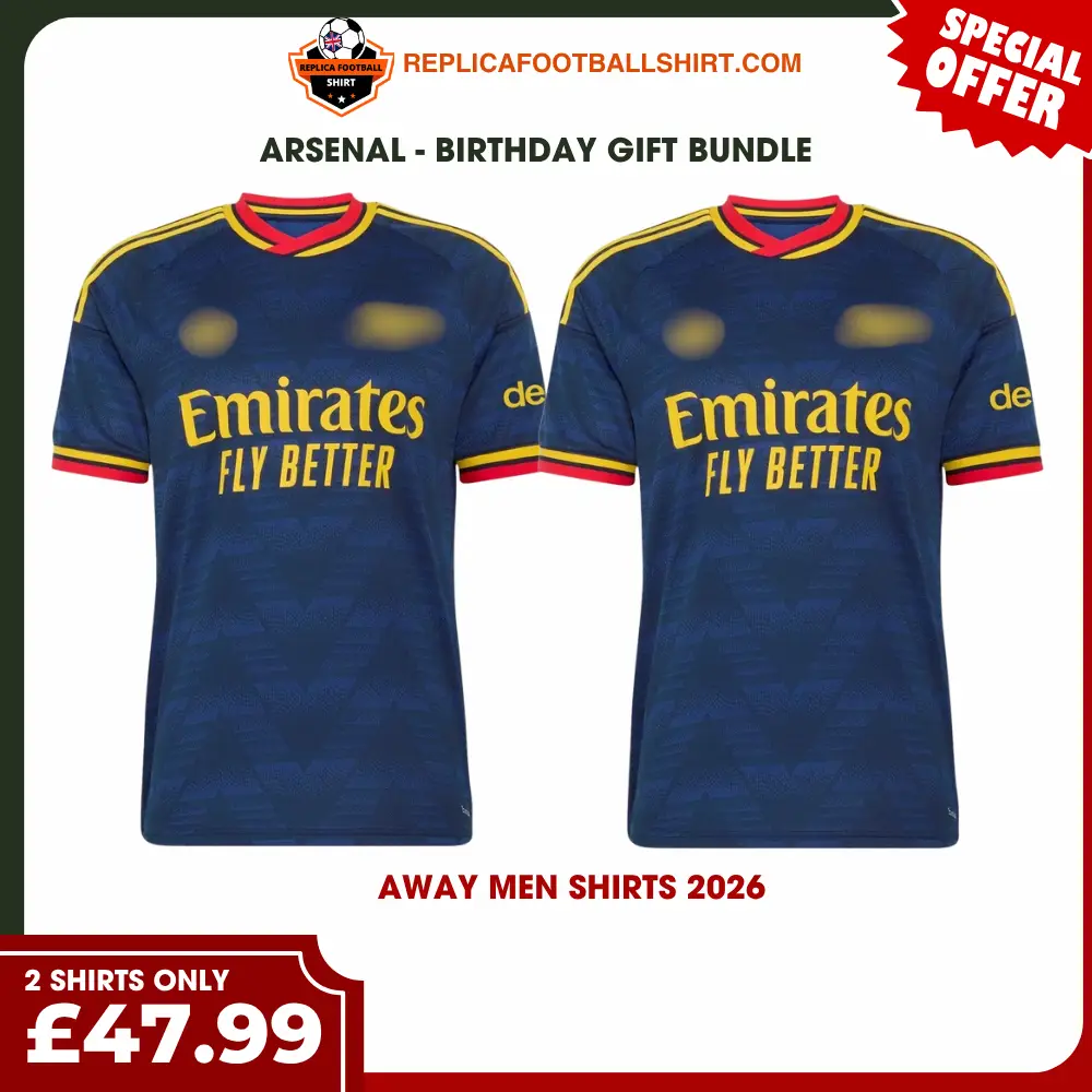 Arsenal 2026/27 Gift Bundle - 2 Away Fan-Version Men Football Shirts