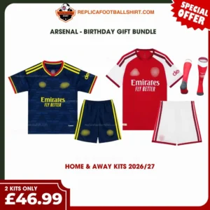 Arsenal 2026/27 Gift Bundle - Home and Away Fan-Version Kids Football Kits