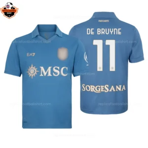 SSC Napoli Home Adult Replica Football Shirt 2026/27 DE BRUYNE 11 Printed