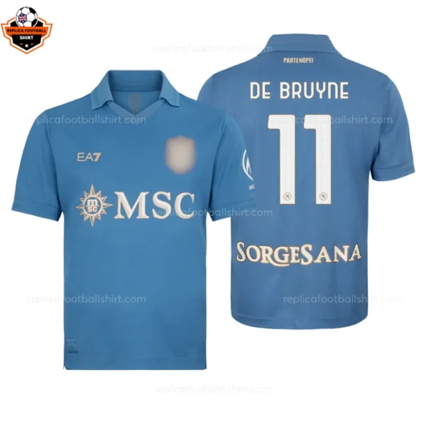 SSC Napoli Home Adult Replica Football Shirt 2026/27 DE BRUYNE 11 Printed