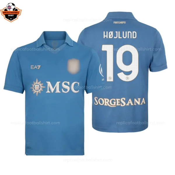 SSC Napoli Home Adult Replica Football Shirt 2026/27 HØJLUND 19 Printed