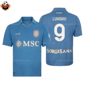 SSC Napoli Home Adult Replica Football Shirt 2026/27 LUKAKU 9 Printed