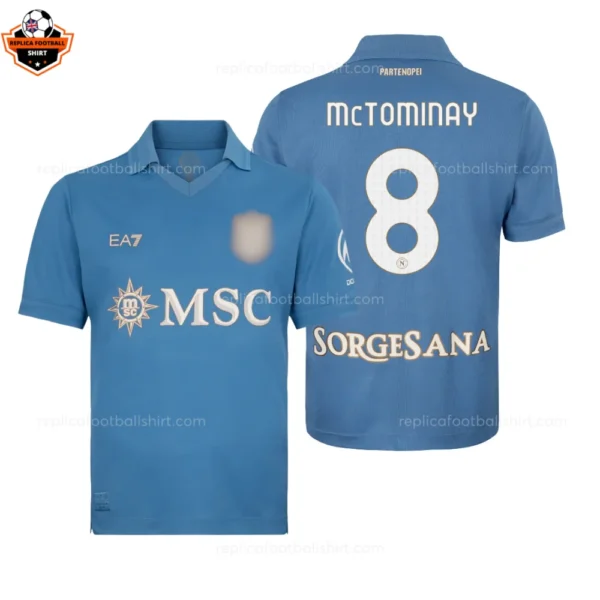 SSC Napoli Home Adult Replica Football Shirt 2026/27 McTOMINAY 8 Printed