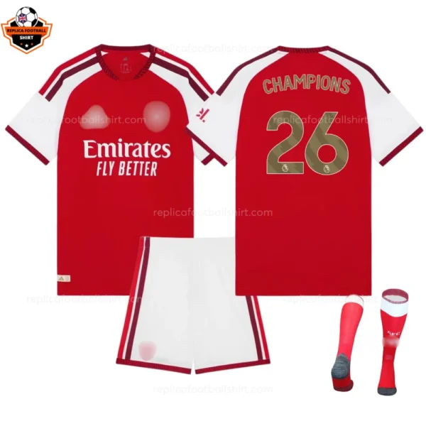 Arsenal Home CHAMPIONS 26 Kid Replica Football Kit 2026/27