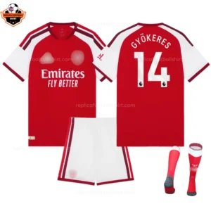 Arsenal Home Kid Replica Football Kit 2026/27 Gyökeres 14 Printed