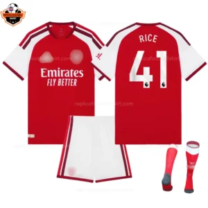 Arsenal Home Kid Replica Football Kit 2026/27 RICE 41 Printed