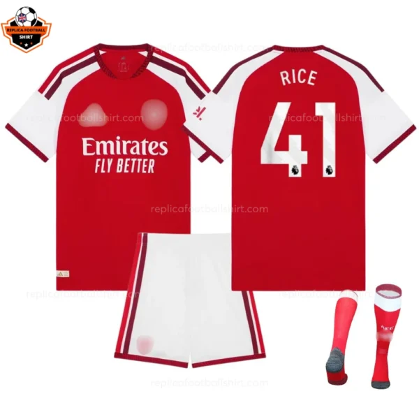 Arsenal Home Kid Replica Football Kit 2026/27 RICE 41 Printed