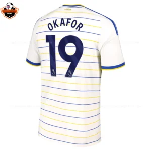 Leeds United OKAFOR 19 Home Men Replica Football Shirt 2026/27 - back view