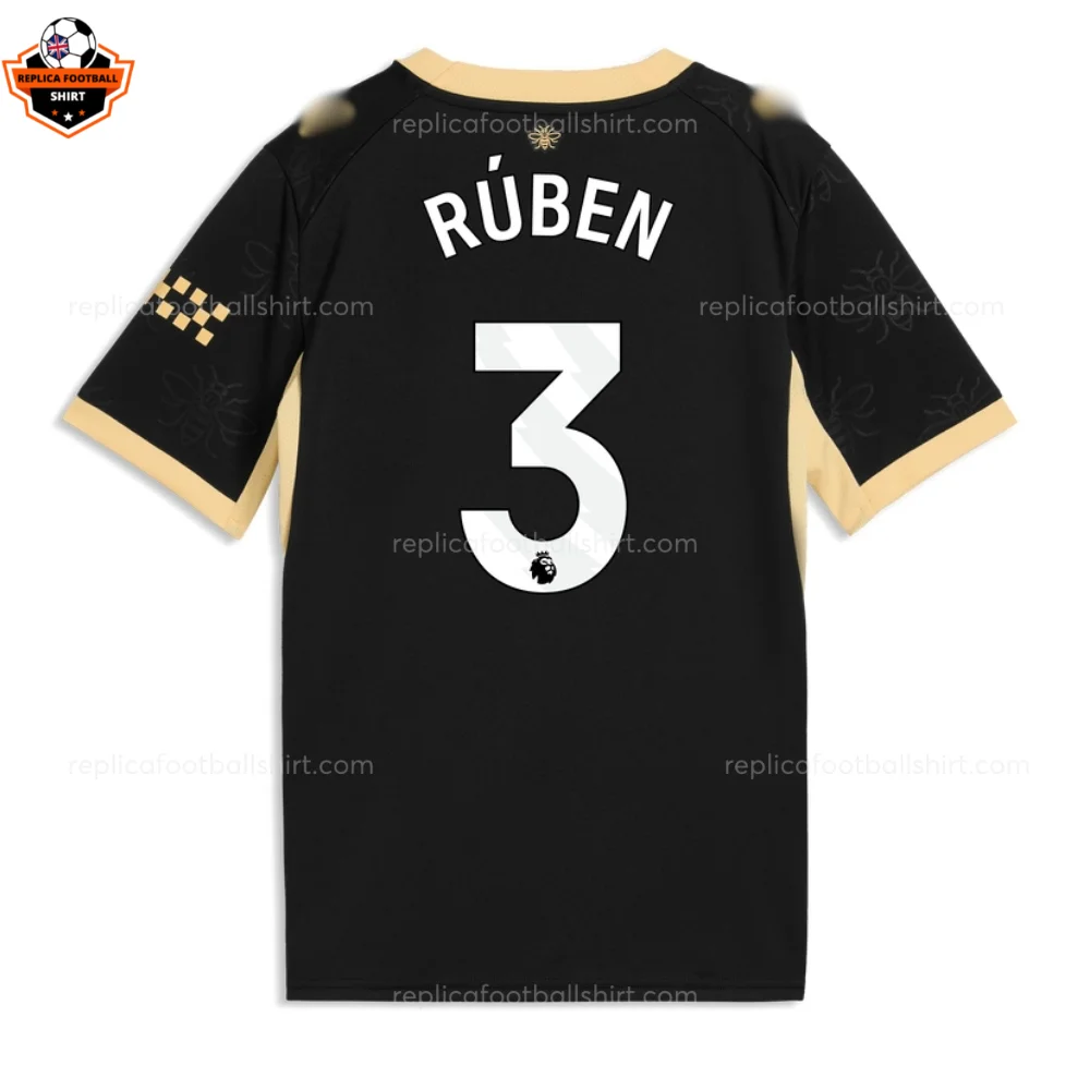 Manchester City RÚBEN 3 Away Men Replica Football Shirt 26/27 - back view