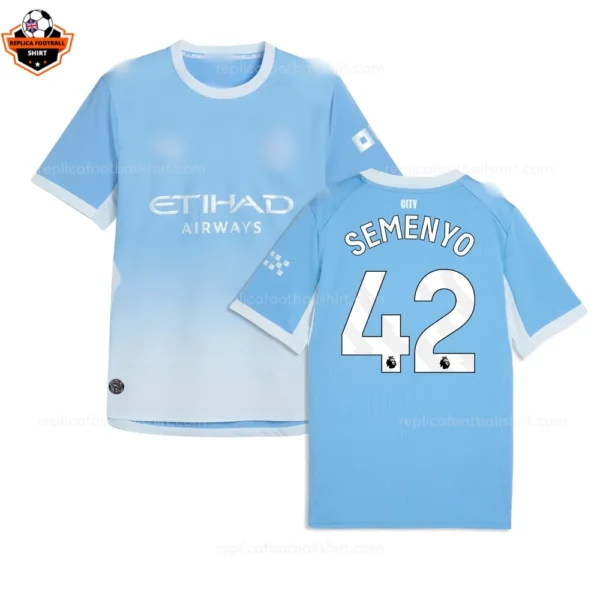 Manchester City SEMENYO 42 Home Men Replica Football Shirt 2026/27