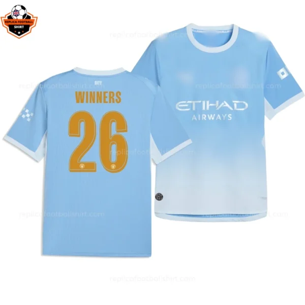 Manchester City WINNERS 26 Home Men Replica Football Shirt 2026/27