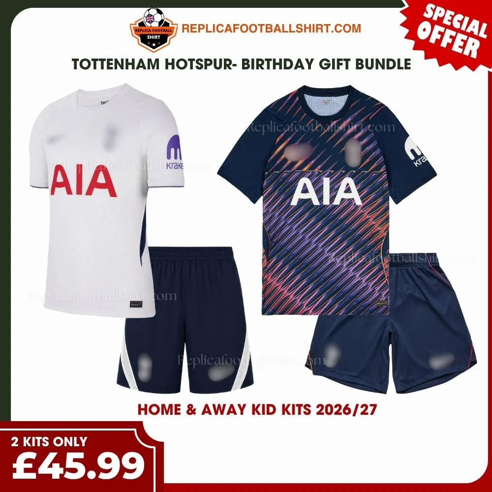 Tottenham 2026/27 Gift Bundle – Home and Away Fan-Version Kids Football Kits