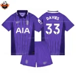Tottenham Hotspur Third Kid Replica Football Kit 2026/27 DAVIES 33 Printed
