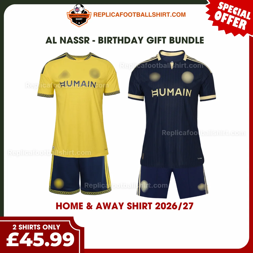 Al Nassr 2026/27 Gift Bundle – Home and Away Fan-Version Kids Football Kits