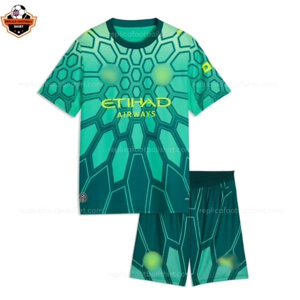 Manchester City DONNARUMMA 1 Green Goalkeeper Kid Replica Football Kit 2026/27
