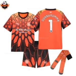 Manchester City DONNARUMMA 1 Orange Goalkeeper Kid Replica Football Kit 2026/27