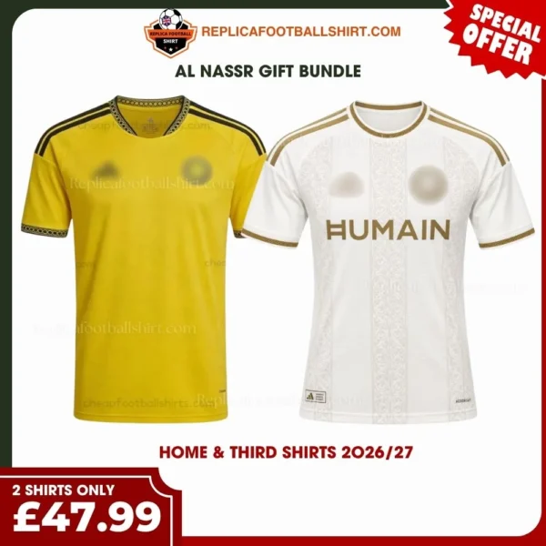 Al Nassr 2026/27 Gift Bundle - Home & Third Fan-Version Men Football Shirts