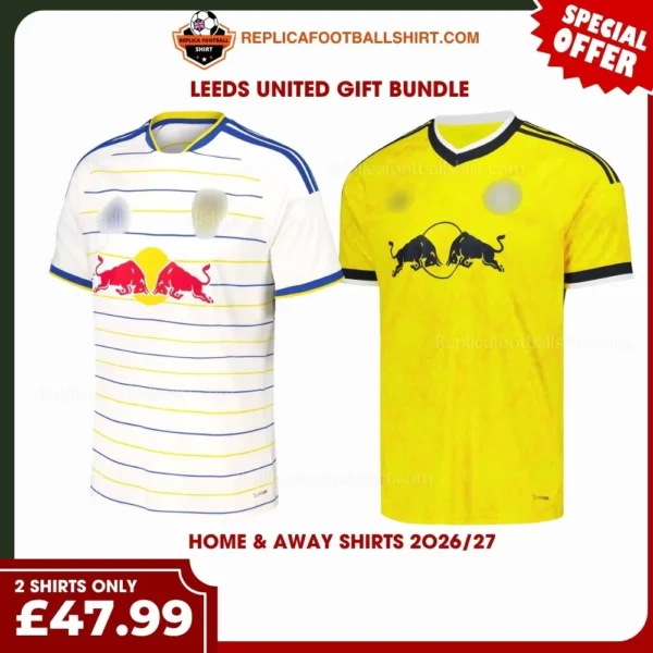 Leeds United 2026/27 Gift Bundle – Home & Away Fan-Version Men Football Shirts