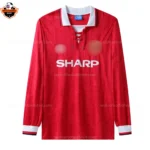 Retro Manchester United Home Men Replica Football Shirt 1992/94 Long Sleeve