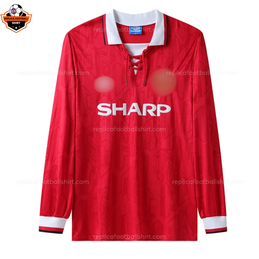 Retro Manchester United Home Men Replica Football Shirt 1992/94 Long Sleeve